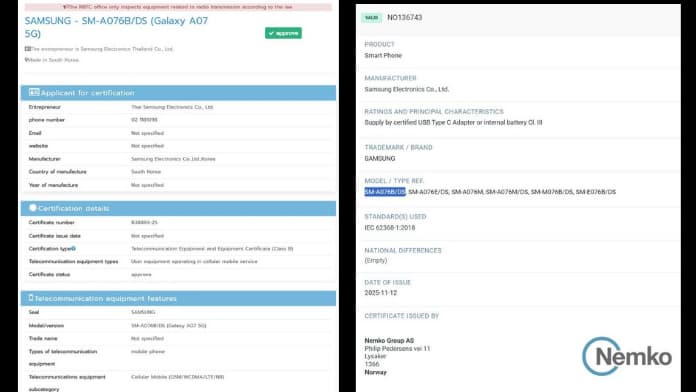 Samsung Galaxy A07 5G