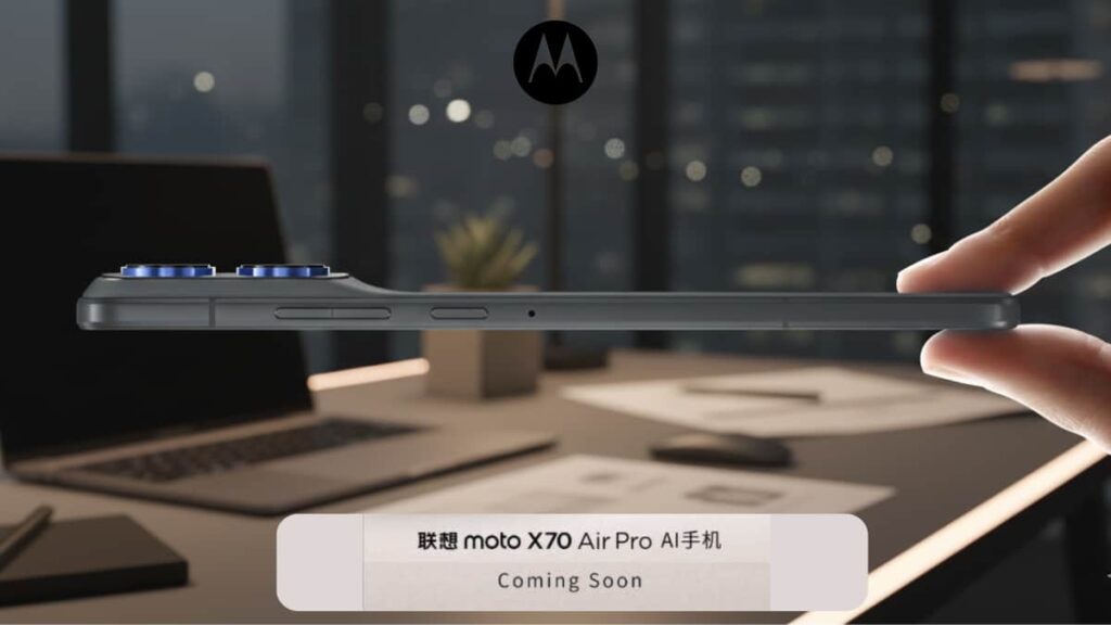 Motorola X70 Air Pro लॉन्च कंफर्म AI-फोकस्ड फ्लैगशिप फोन का चीन टीजर जारी, देखे स्लिम डिज़ाइन में