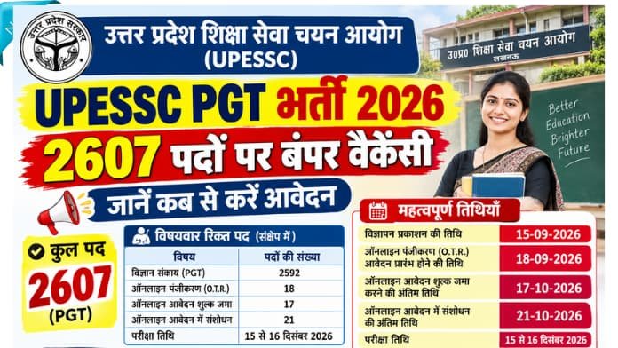 UPESSC PGT भर्ती 2026